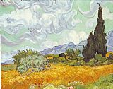 Vincent van Gogh Cornfield with Cypresses painting
